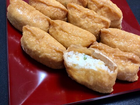 【市販品で簡単】奈良漬けとちりめん山椒のお稲荷さん